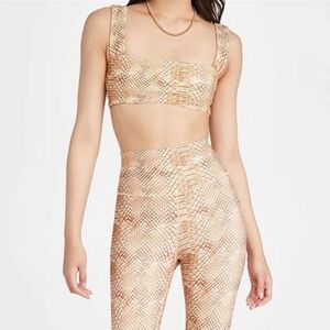 WeWoreWhat Snakeskin Sports Bra Top